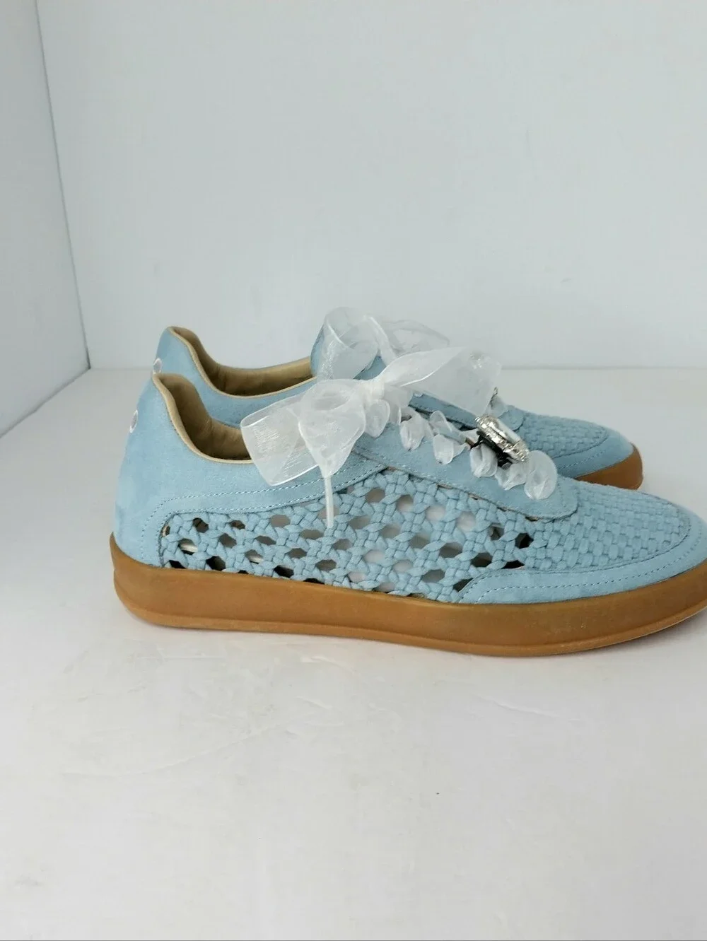 Mi,iM Giselle Suede and Woven Panels Sneakers, NEW, Size 7.5